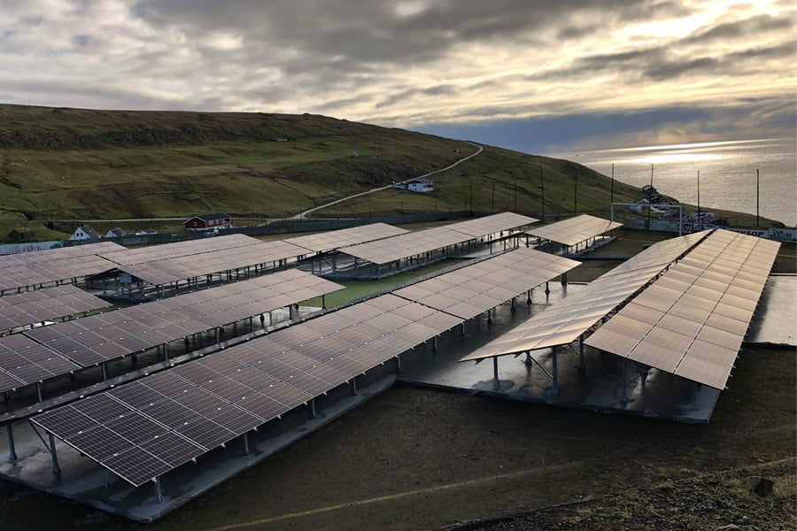 Solceller på jord til erhverv
